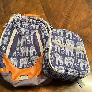 Garnet hill girls matching backpack and lunchbox